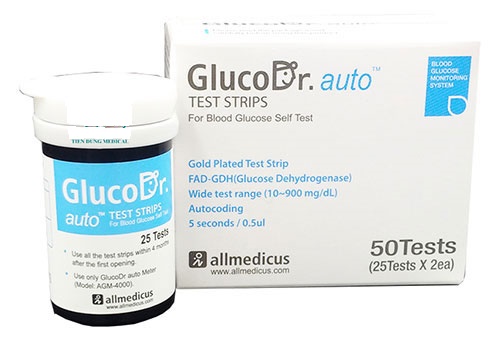Que thử đường huyết Gluco Dr Auto 25 que