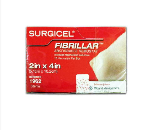 Vật liệu cầm máu SURGICEL FIBRILLAR kích thước 5.1 x 10.2cm - mã số 1962