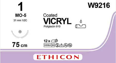 Chỉ phẫu thuật coated VICRYL số 1 mã số W9216
