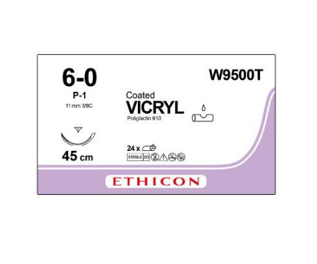 Chỉ phẫu thuật coated VICRYL số 6/0 mã số W9500T