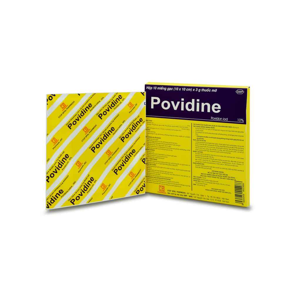 Gạc thuốc sát trùng Povidine Povidon Iod 10%