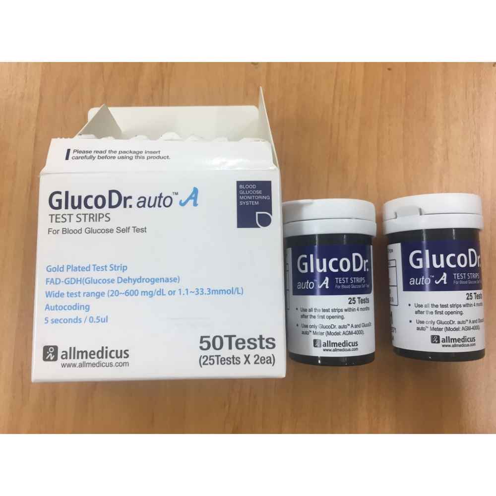 Que thử đường huyết Gluco Dr Auto 50 que